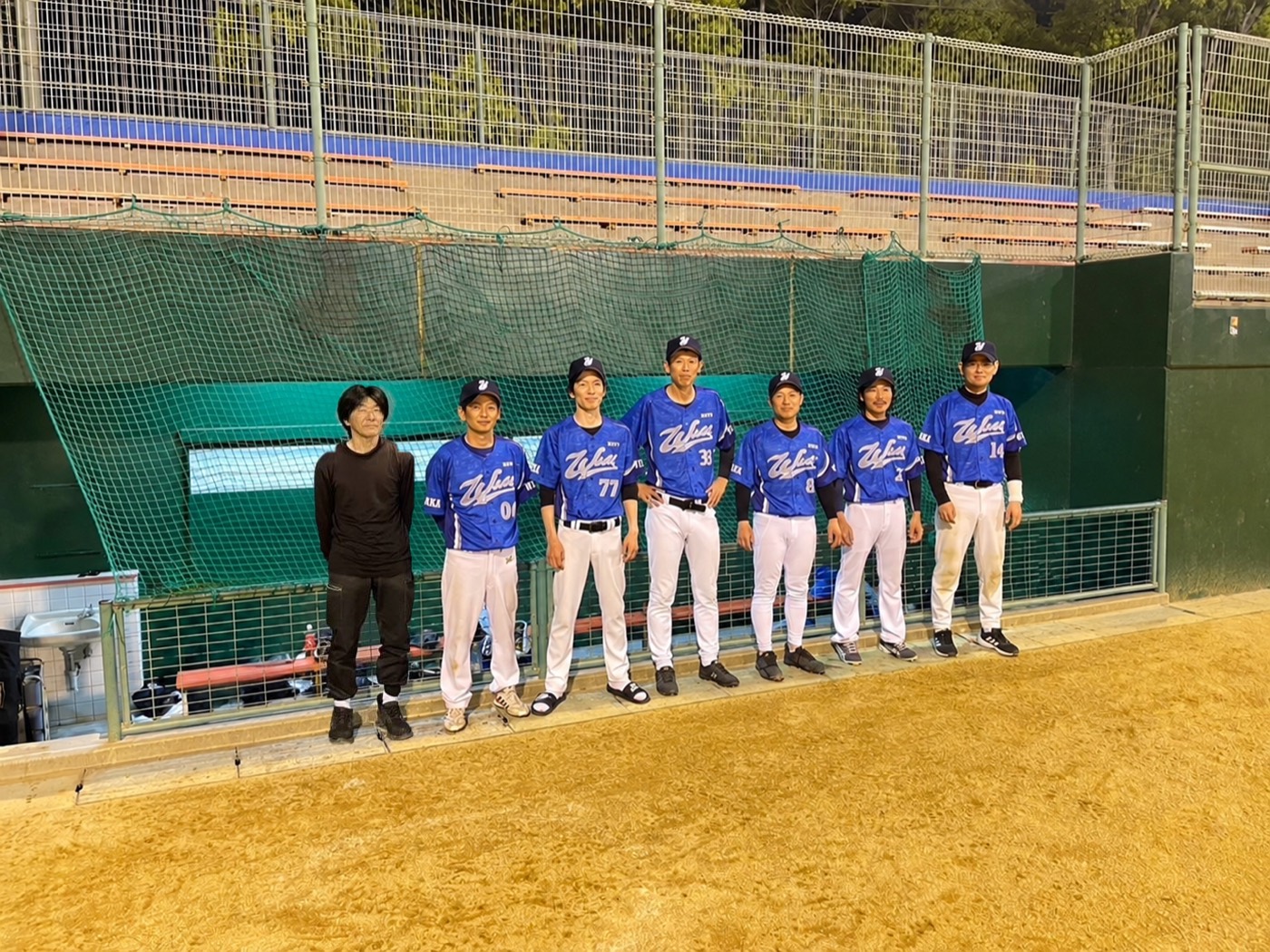 社内の野球チームのメンバー